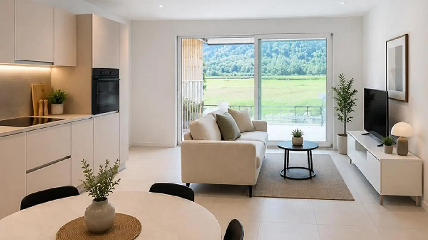 Appartement en terrasse à louer - Via Del Battistone 1, 6533 Lumino