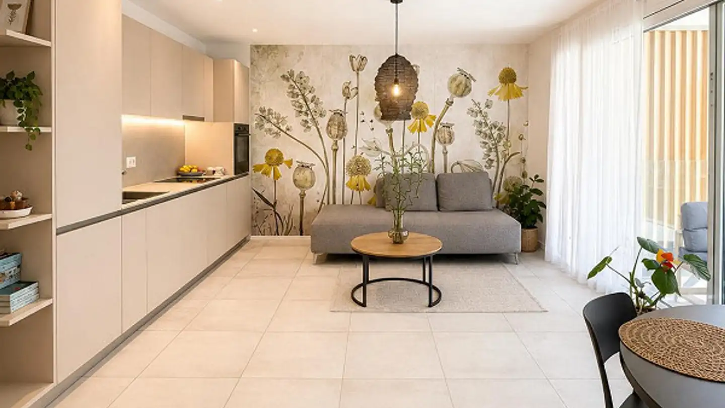 Appartement meublé à louer - Via Del Battistone 3, 6533 Lumino