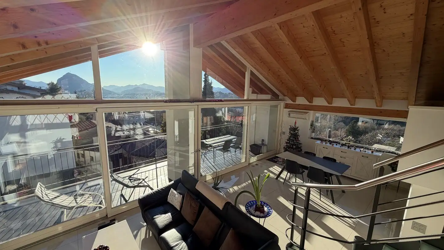 Attique à vendre - Via Carlo Bossoli 5, 6964 Davesco-Soragno