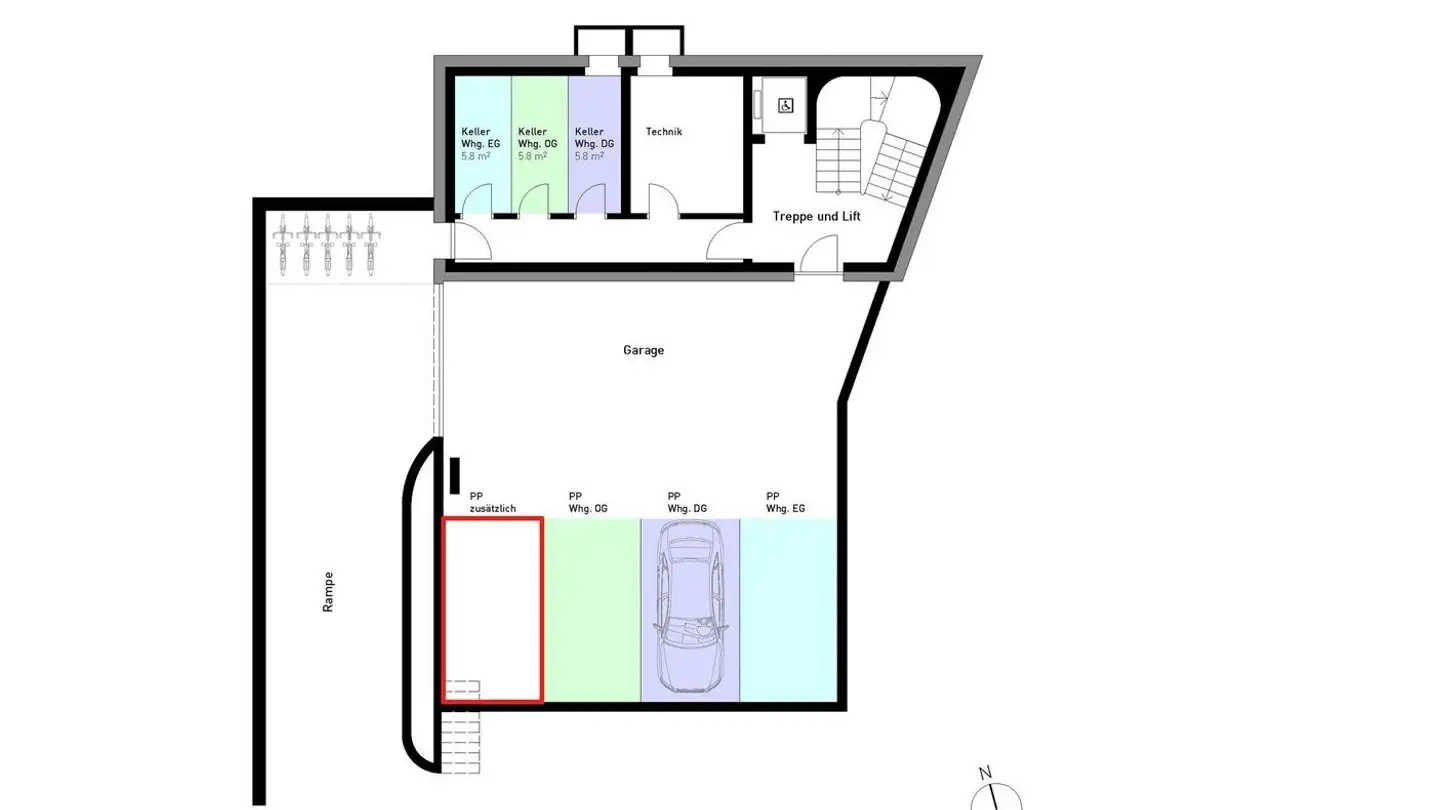 Parcheggio esterno in affitto - Kreuzgasse 65, 7000 Chur - Foto 2