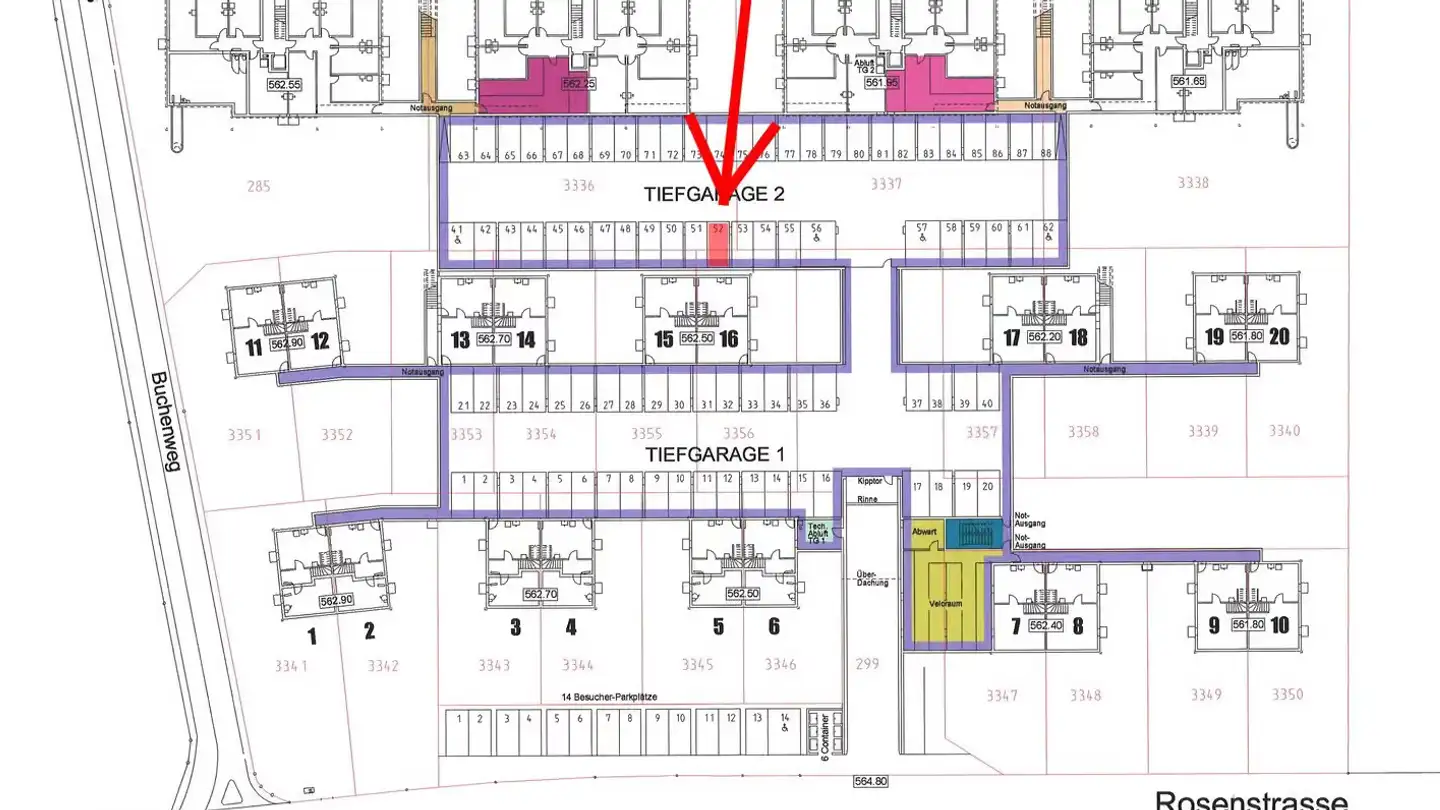 Underground parking space for rent - Rosenstrasse 17, 9500 Wil SG - Photo 2