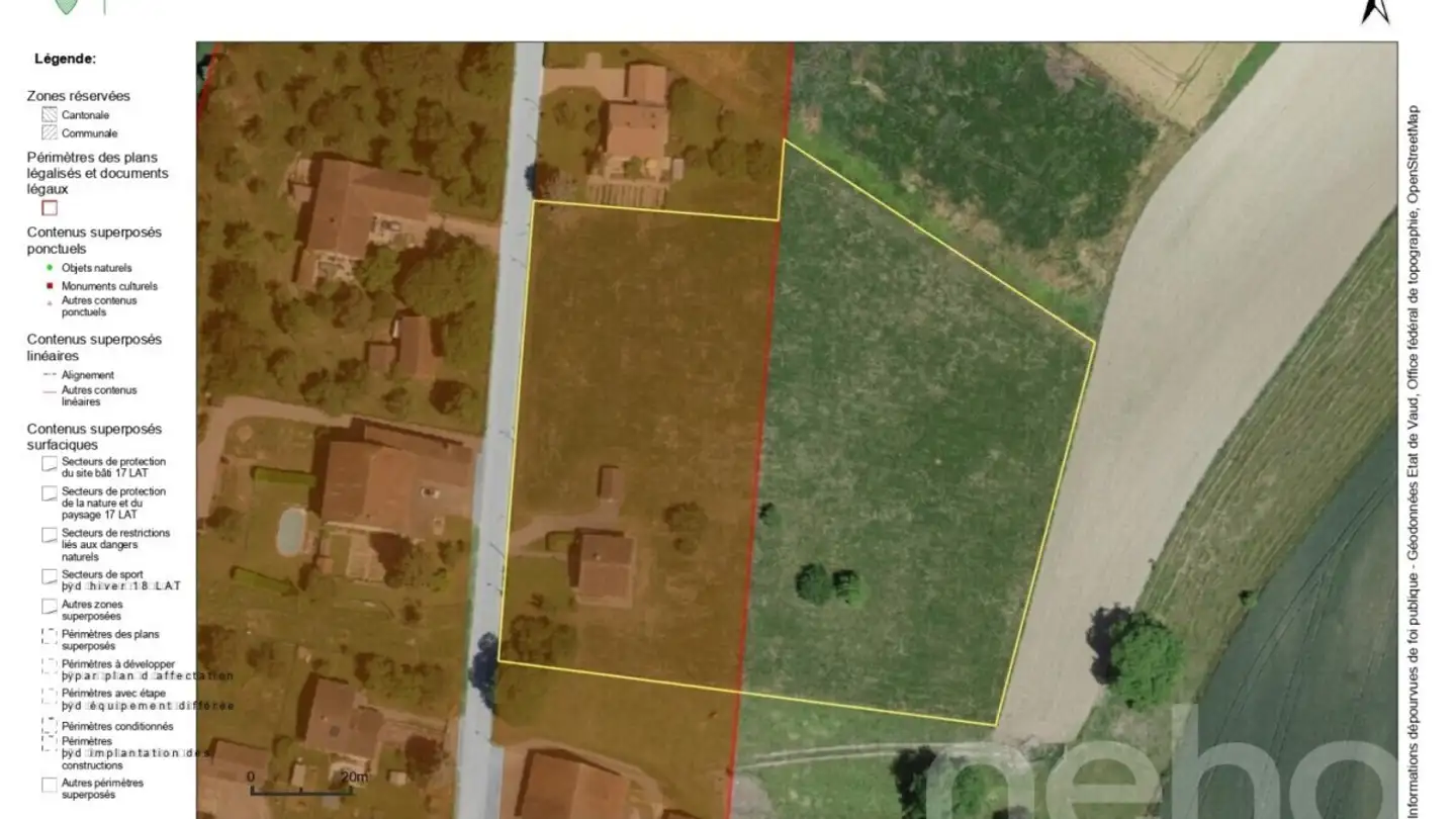 Constructible plot for sale - 1306 Daillens
