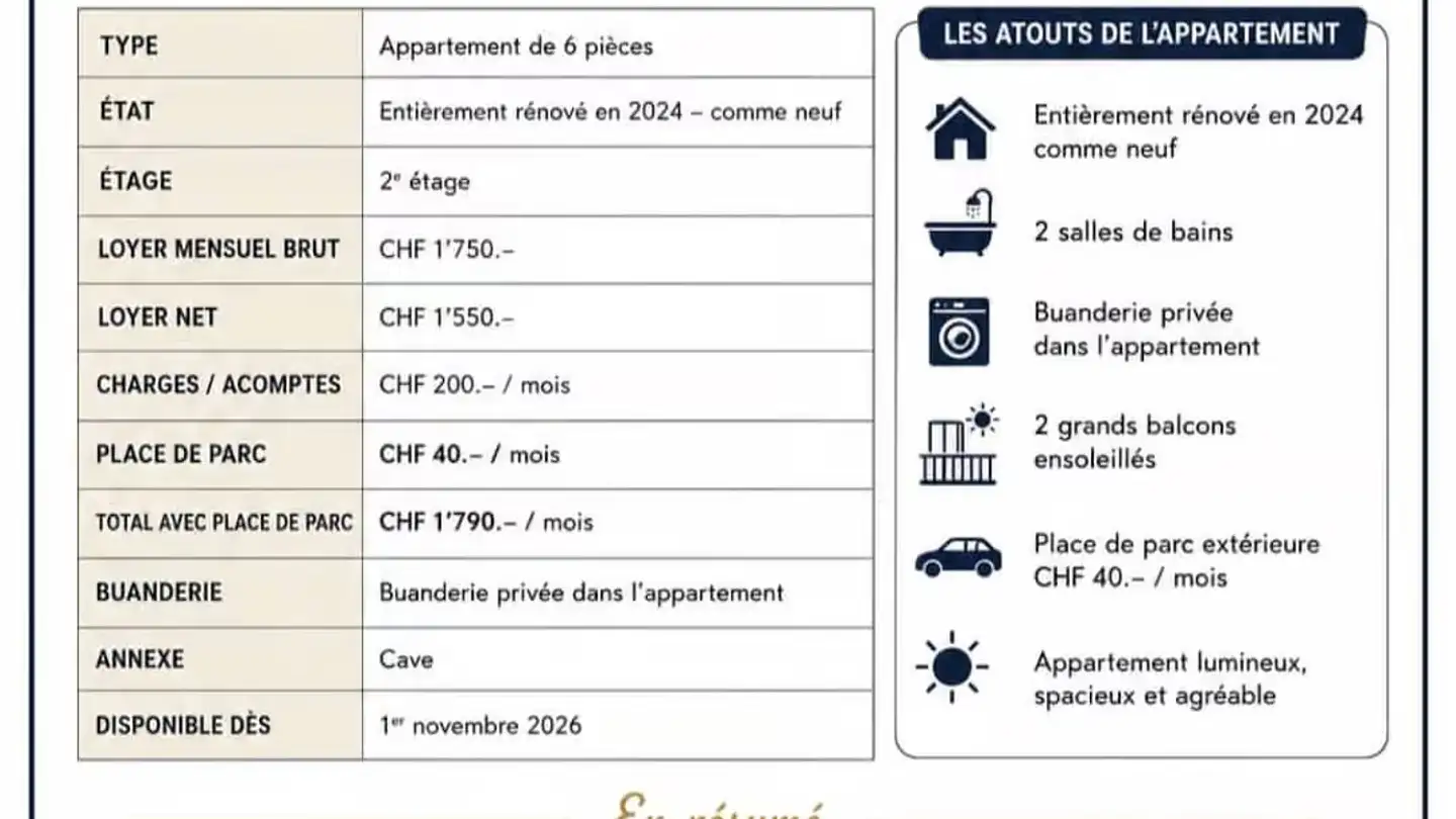 Wohnung mieten - Rue Du Midi 15, 2720 Tramelan