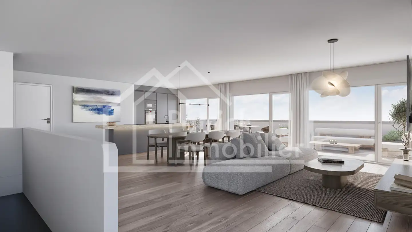 Stepped apartment for sale - Route De La Bagne 13, 1753 Matran