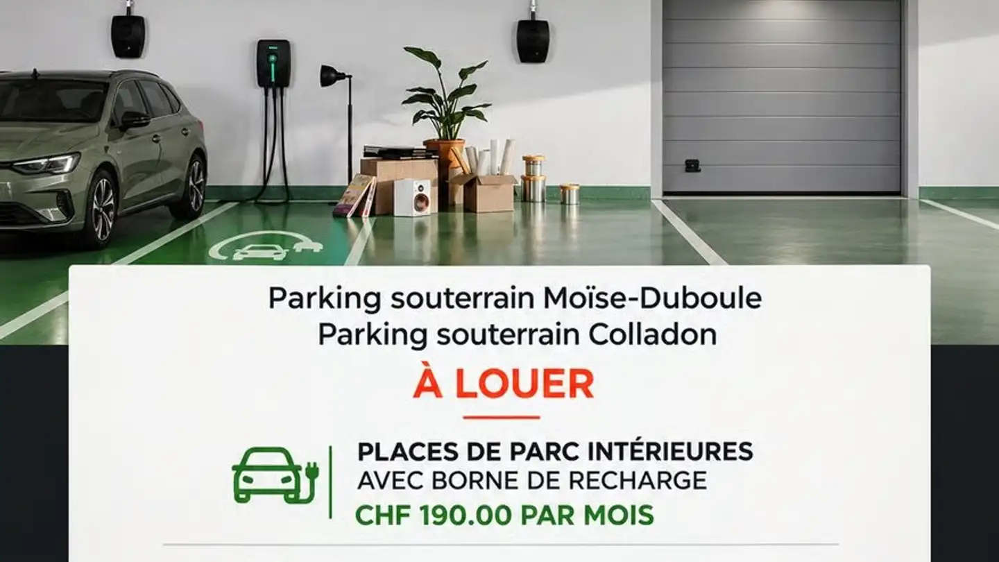 Place de parking souterraine à louer - Chemin du Champ-d'Anier 15, 1209 Genève