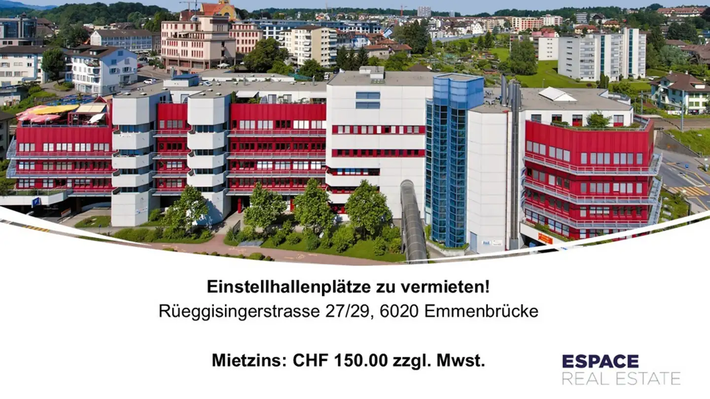 Underground parking space for rent - Rüeggisingerstrasse 27, 6020 Emmenbrücke