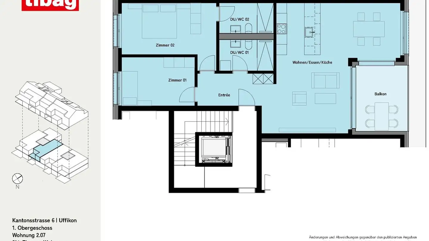 Apartment for rent - Kantonsstrasse 6, 6253 Uffikon