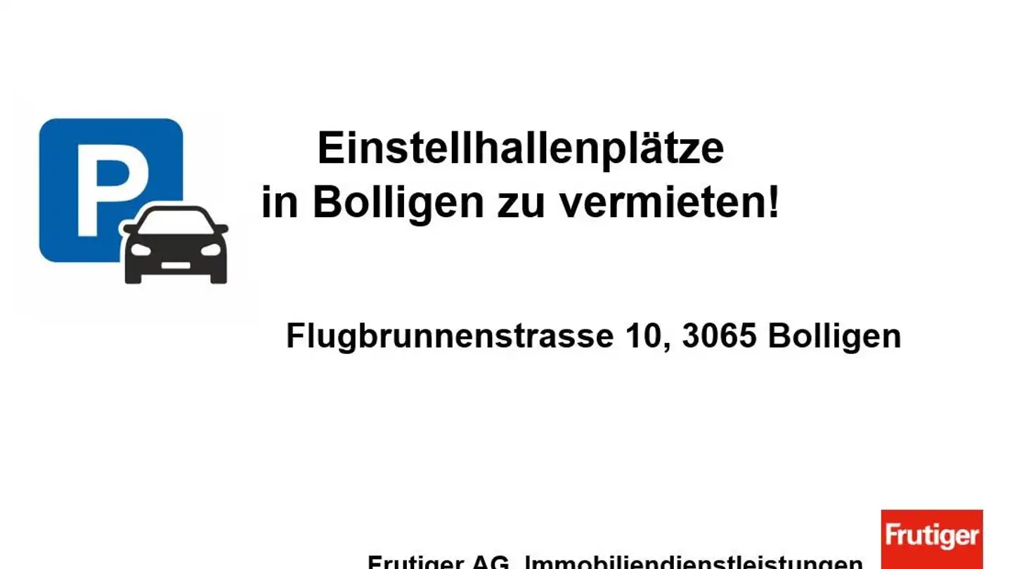 Parcheggio sotterraneo in affitto - Flugbrunnenstrasse 10, 3065 Bolligen