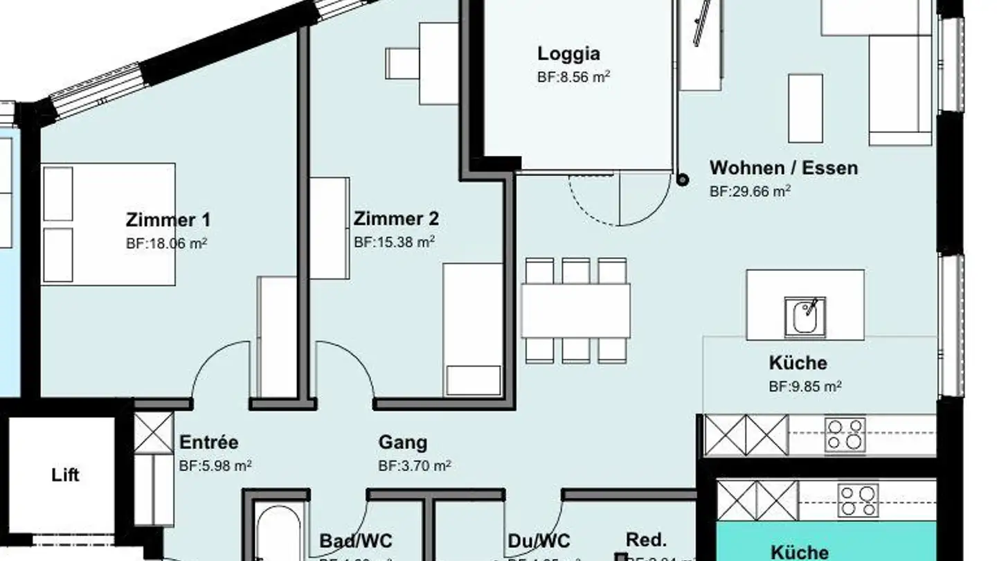 Appartement à louer - Hauptstrasse 40, 5726 Unterkulm - Photo 3