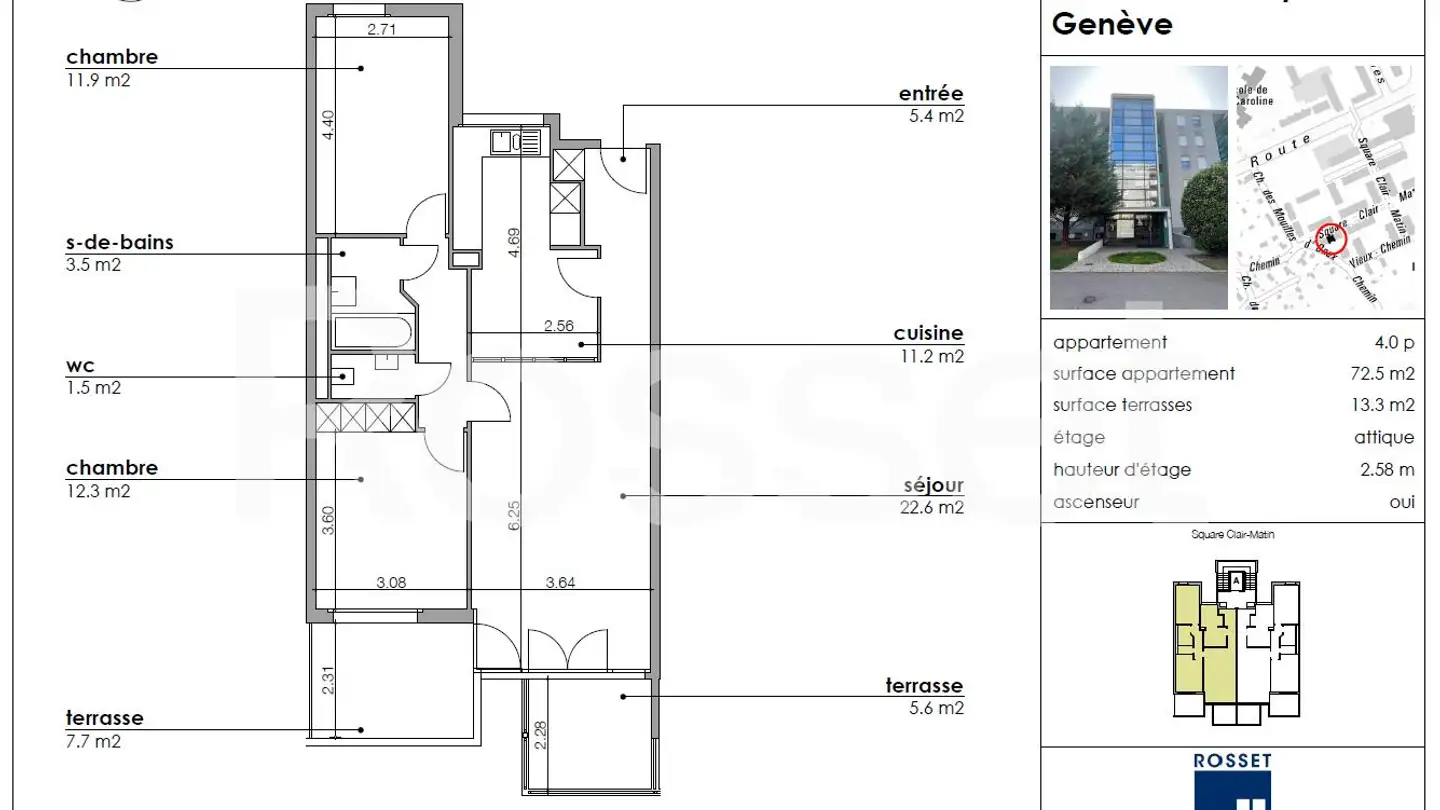 Wohnung mieten - Square Clair-Matin 32, 1213 Petit-Lancy - Foto 4