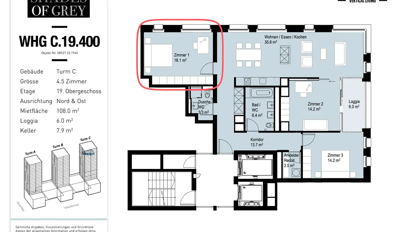 Zimmer mieten - Vulkanstrasse 110a, 8048 Zürich - Foto 4