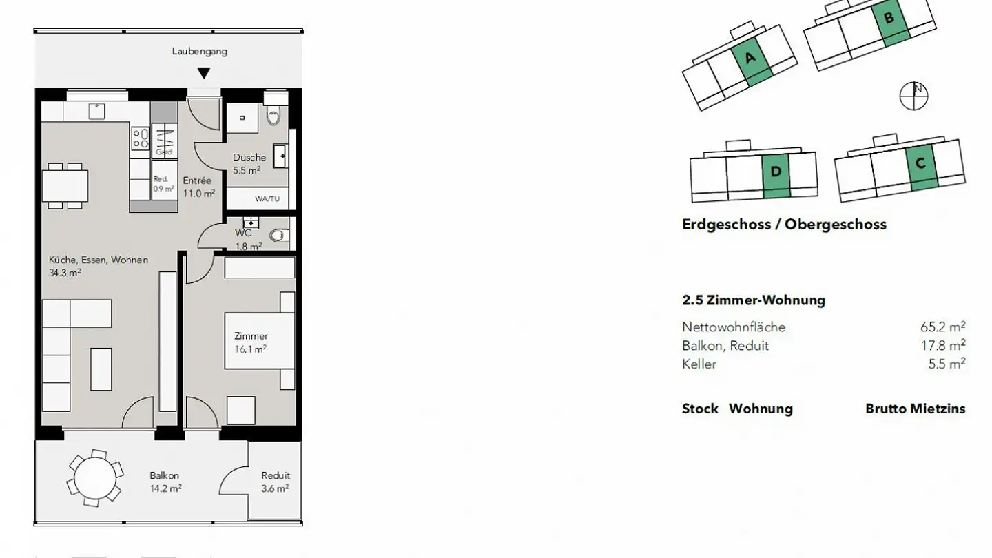 Appartamento in affitto - Dorfstrasse 1d, 4333 Münchwilen AG - Foto 2