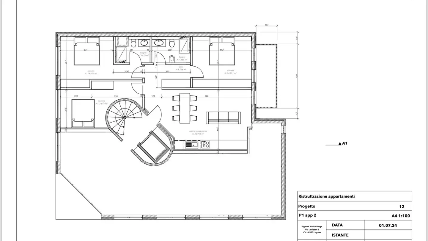 Appartement à louer - Via Luigi Lavizzari 6, 6900 Lugano - Photo 2
