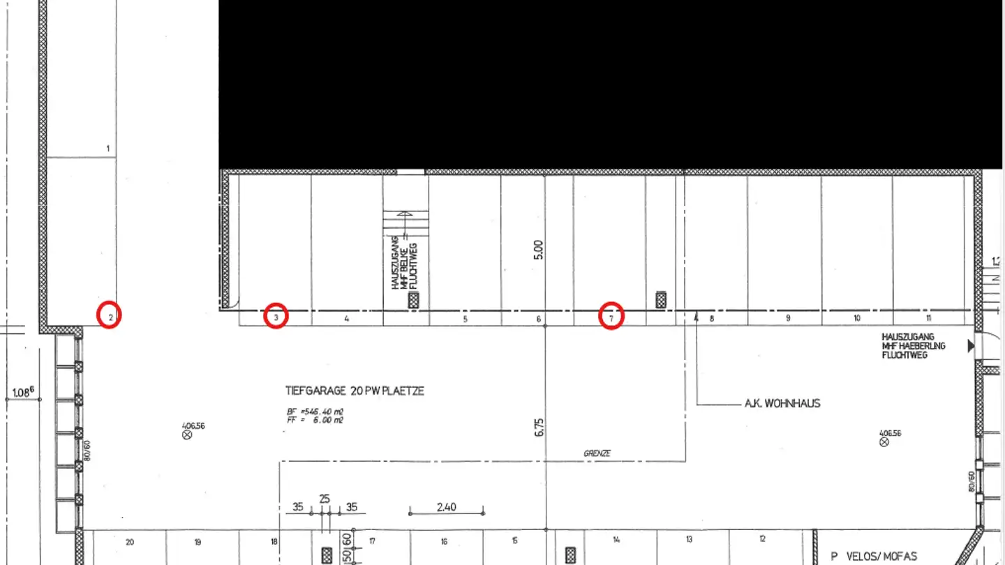 Parcheggio sotterraneo in affitto - Salzrain 7, 8913 Ottenbach - Foto 2