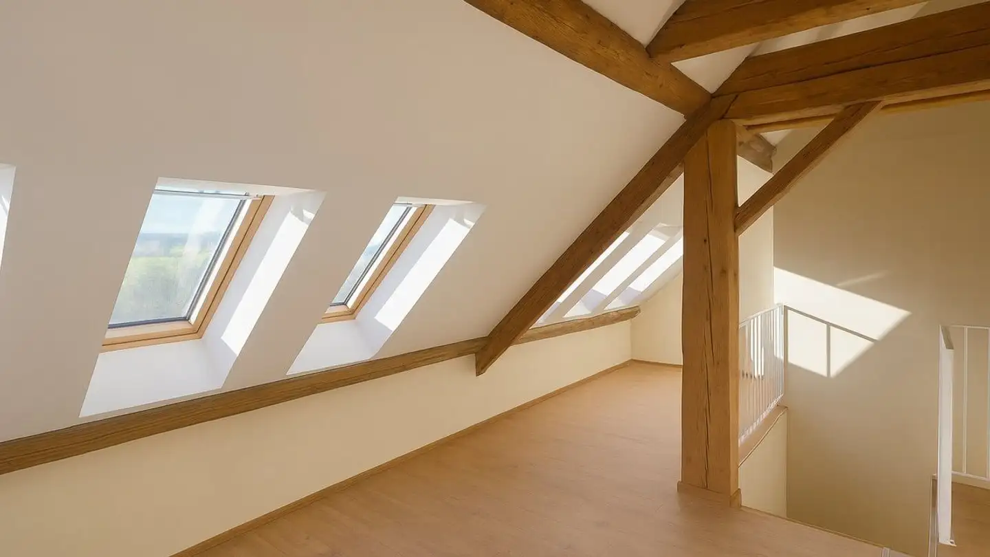 Dachgeschosswohnung mieten - Route Du Puits 21a, 1740 Neyruz FR