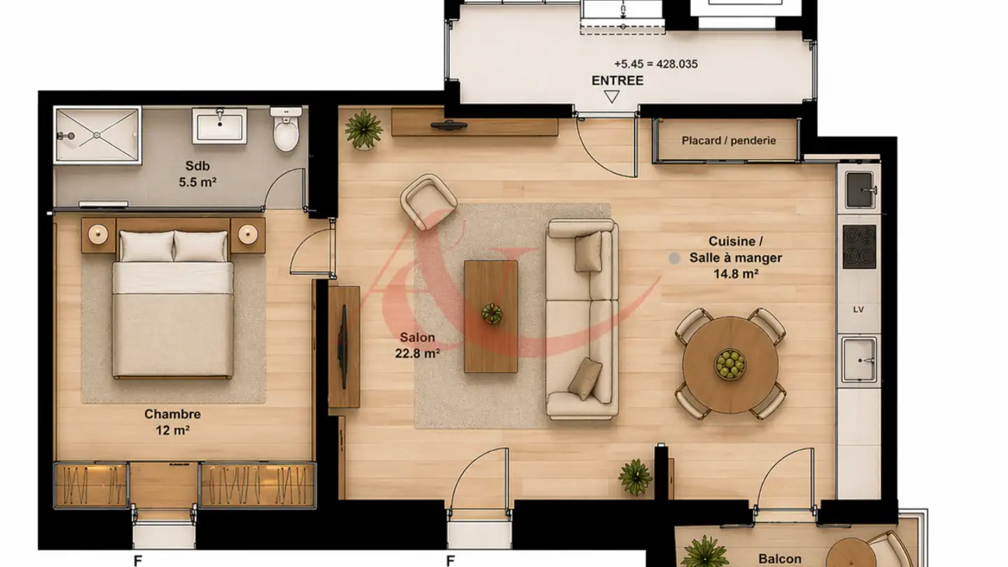 Wohnung mieten - Rue Centrale 35, 1804 Corsier-sur-Vevey - Foto 2
