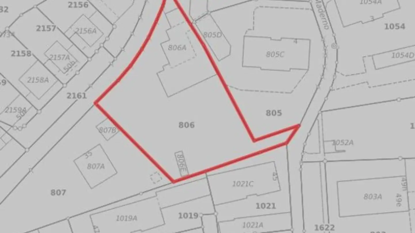 Constructible plot for sale - Via Vincenzo Vela 33, 6834 Morbio Inferiore