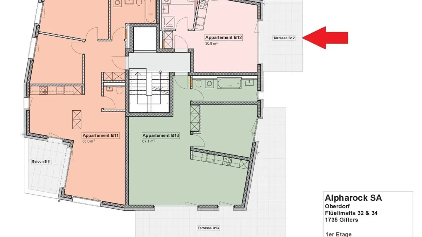 Wohnung mieten - Flüelimatta 34, 1735 Giffers - Foto 3