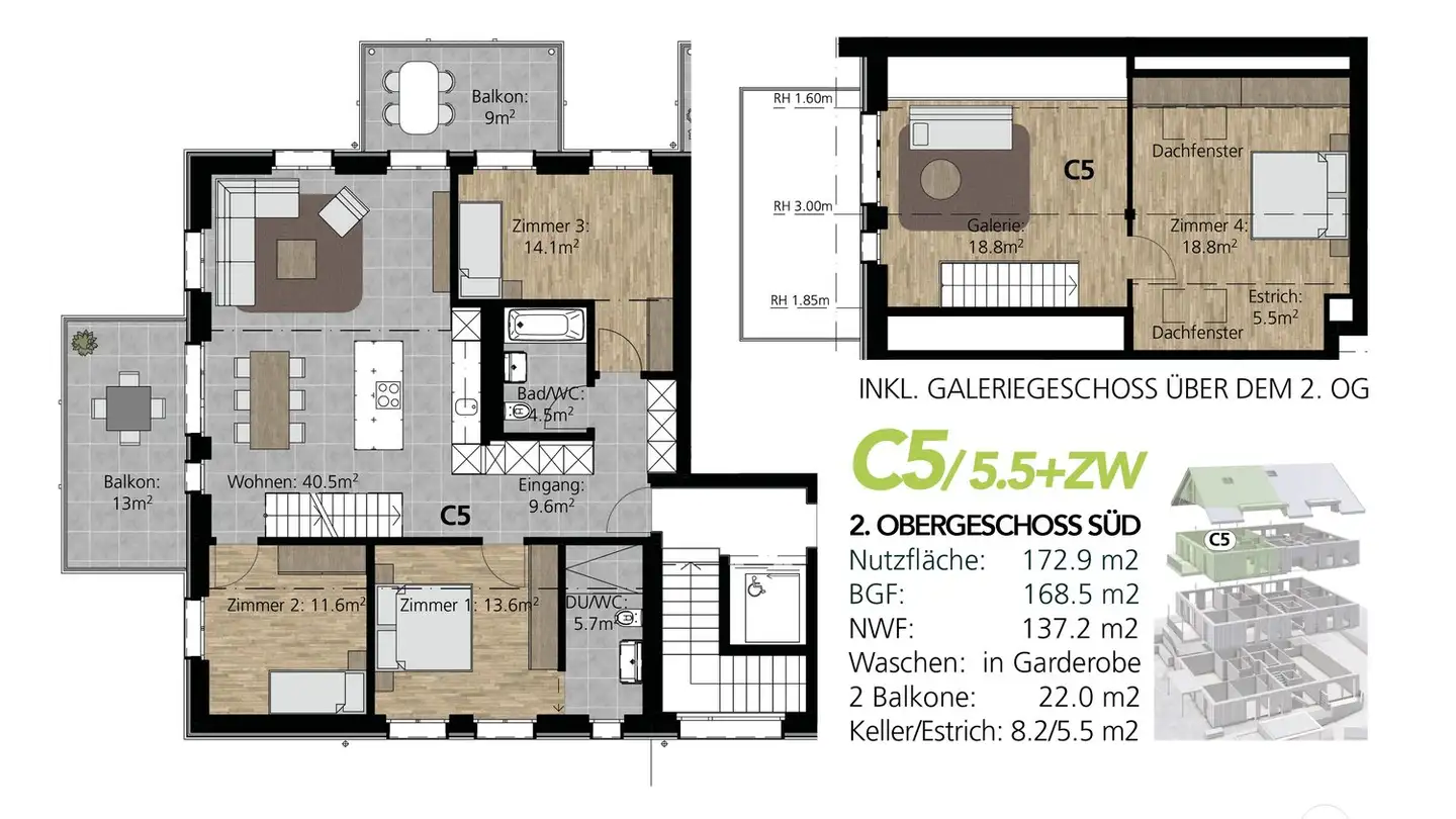 Wohnung mieten - Rütihubelweg 4, 3634 Thierachern - Foto 4