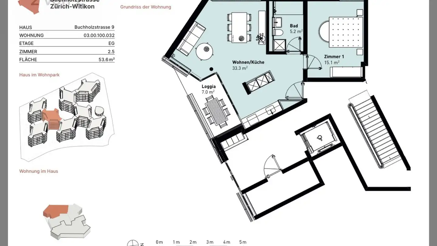 Wohnung mieten - Buchholzstrasse 9, 8053 Zürich - Foto 2