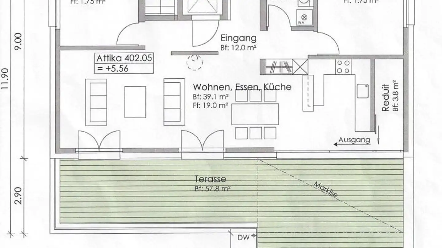 Penthouse mieten - Laufenerstrasse 8, 8447 Dachsen - Foto 3