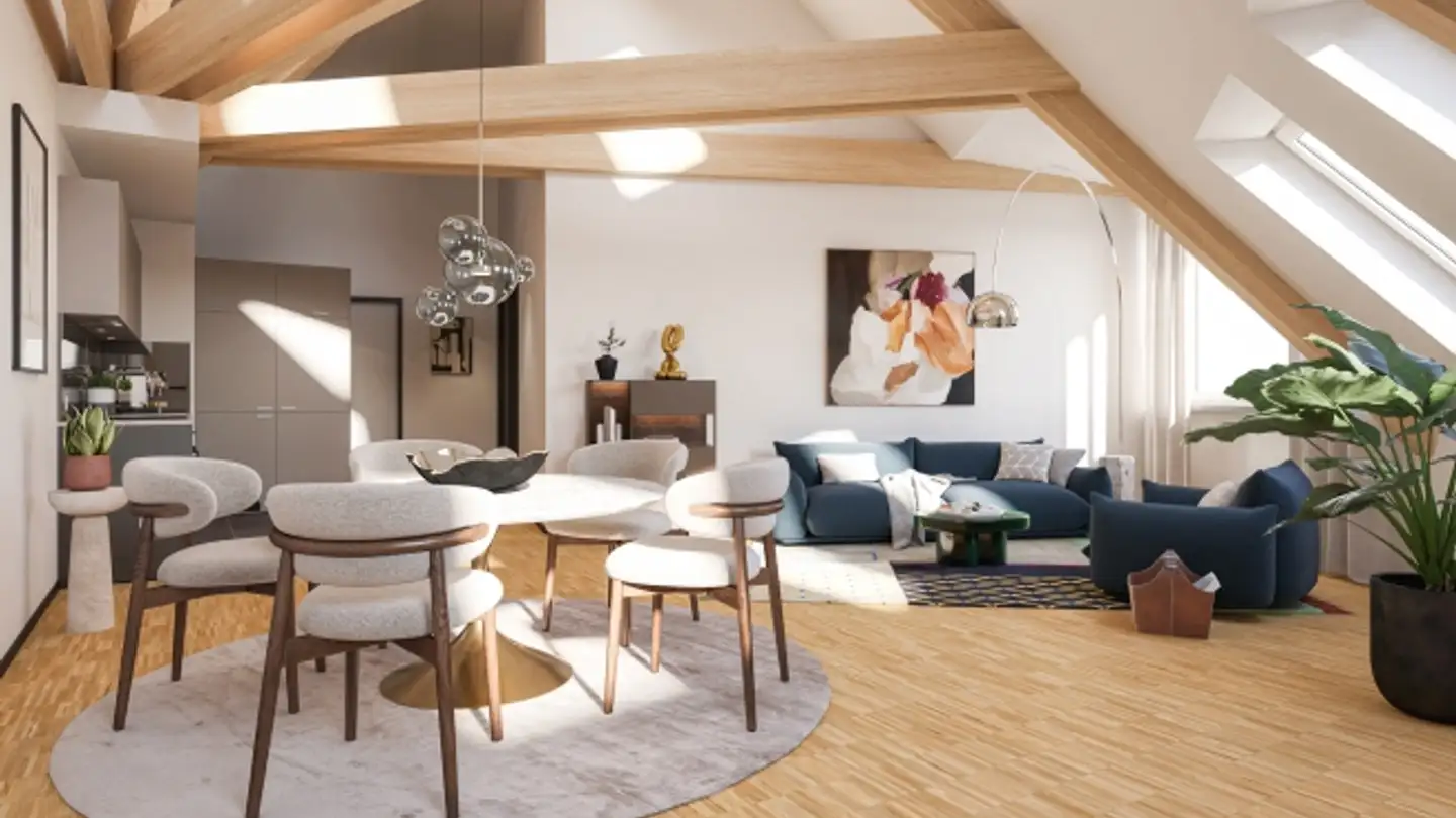 Dachgeschosswohnung mieten - Haldenstrasse 167, 8055 Zürich