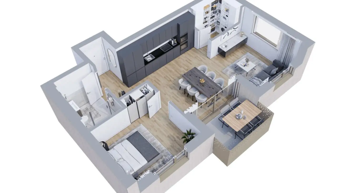 Appartamento in affitto - Impasse De Vulliama 26, 1489 Murist - Photo 2