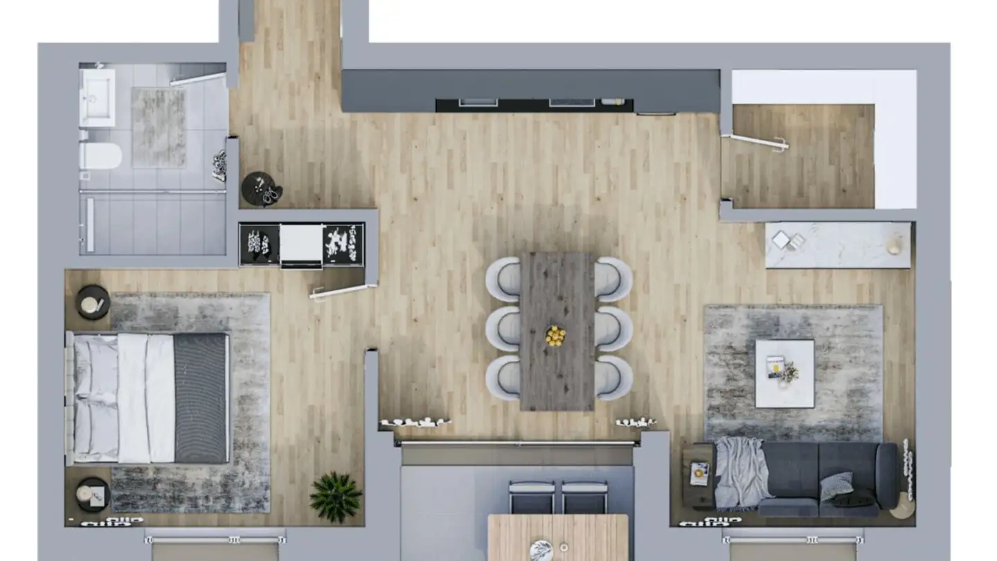 Appartamento in affitto - Impasse De Vulliama 26, 1489 Murist - Photo 3