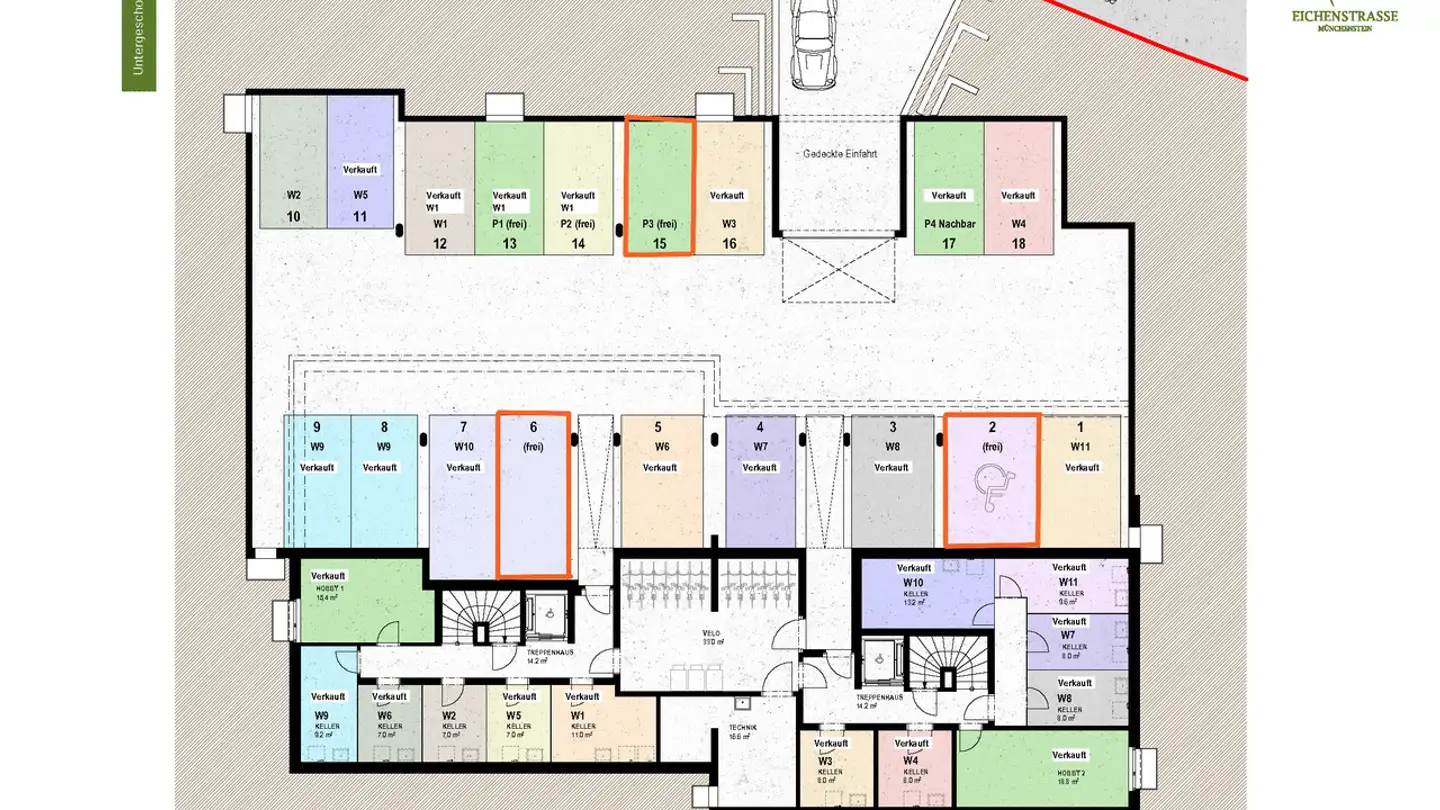 Underground parking space for sale - Eichenstrasse 17, 4142 Münchenstein - Photo 2
