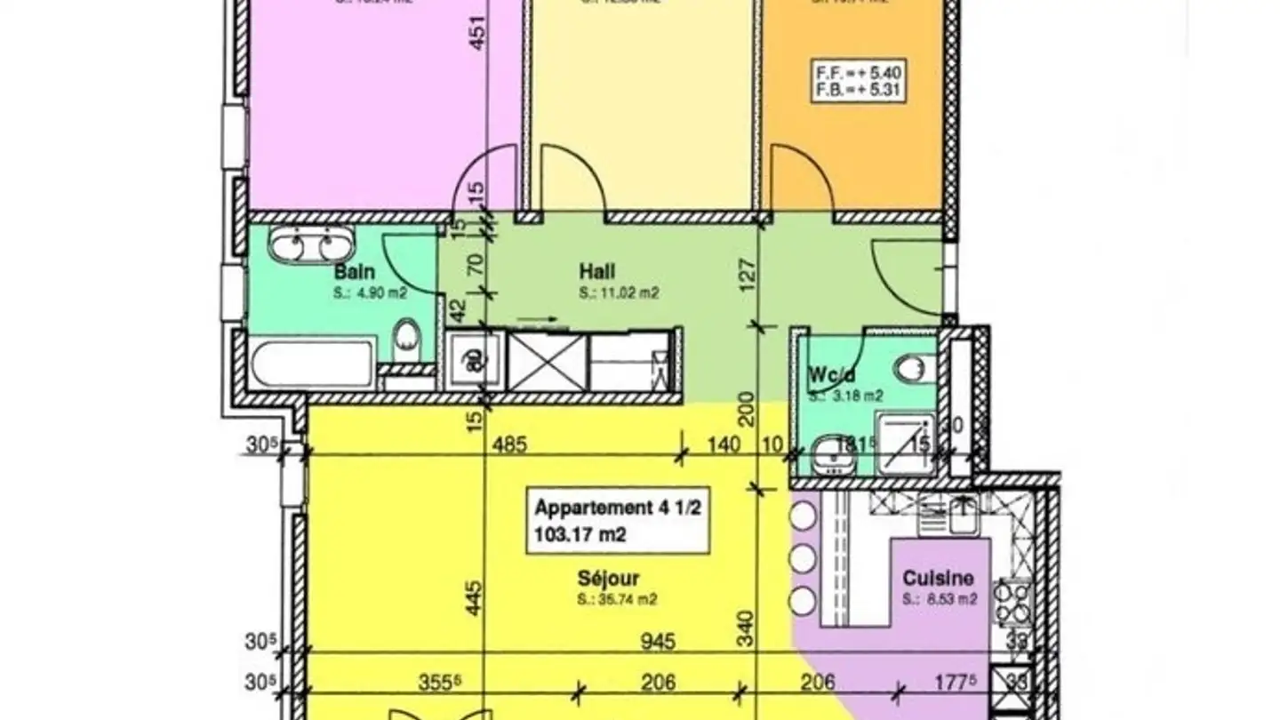 Apartment for rent - Pré-Du-Moulin 1, 1724 Le Mouret - Photo 3