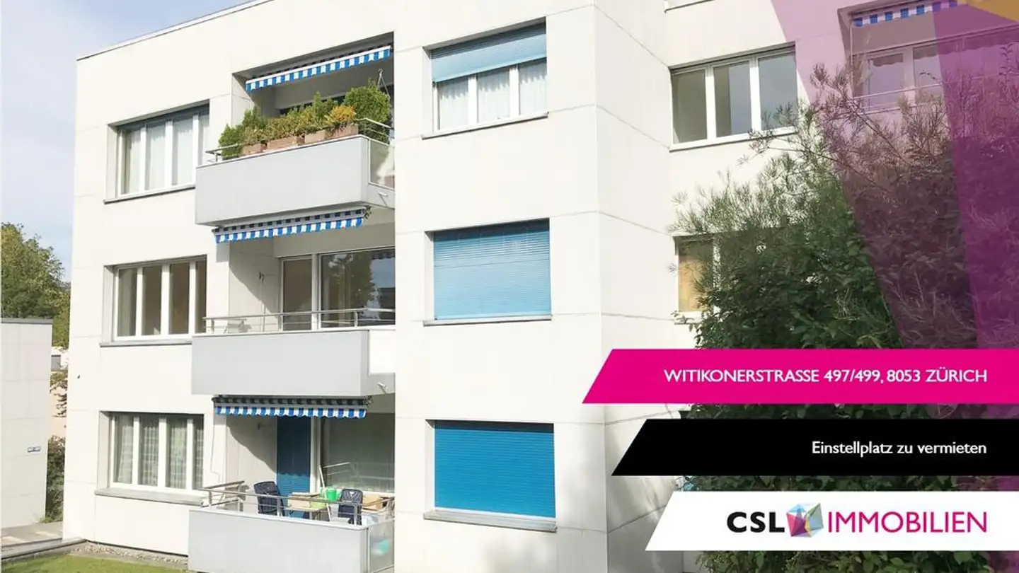 Parcheggio sotterraneo in affitto - Witikonerstrasse, 8053 Zürich