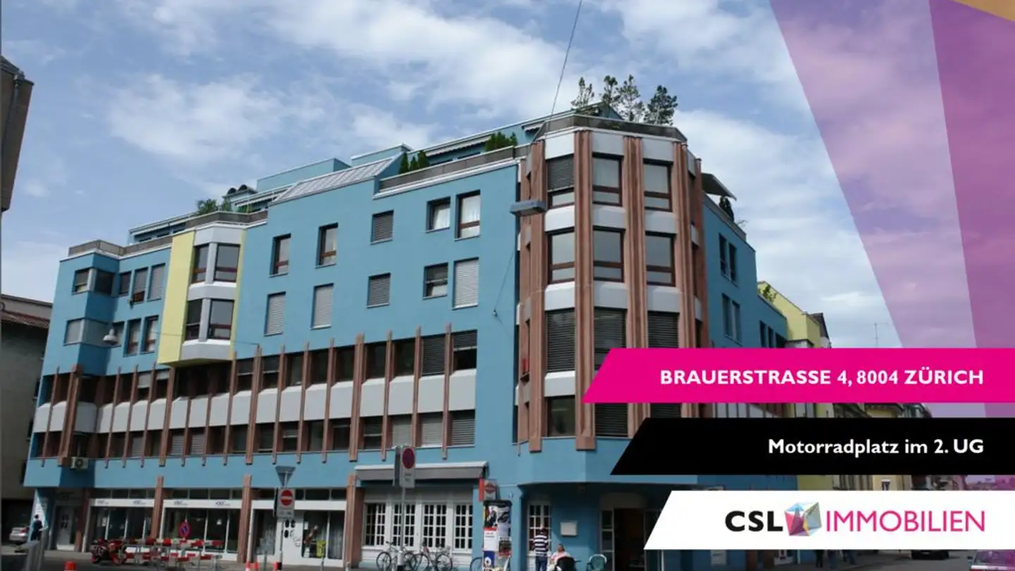 Überdachter Motorradparkplatz mieten - Brauerstrasse, 8004 Zürich