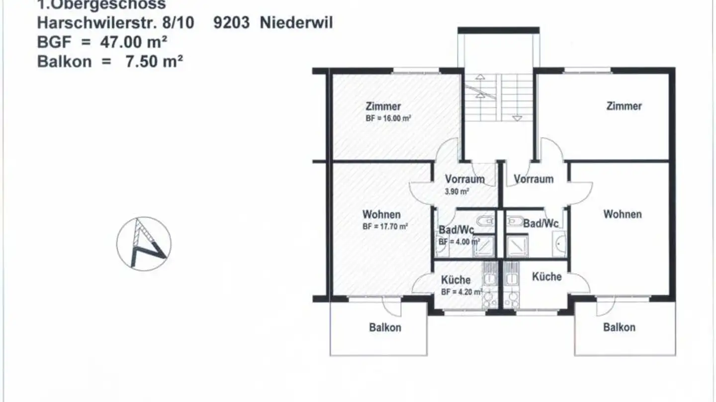 Appartement à louer - Harschwilerstrasse 8, 9203 Niederwil SG