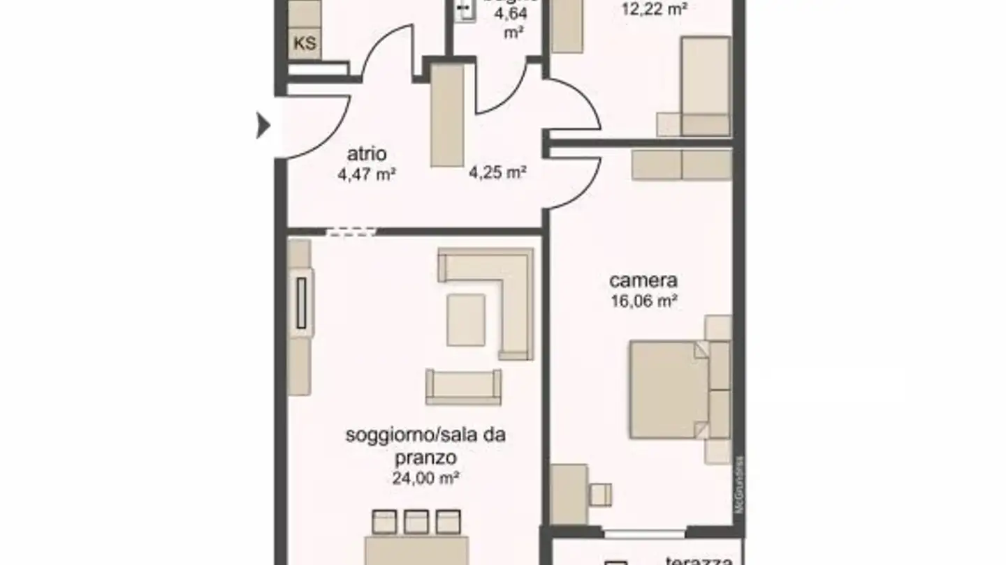 Apartment for rent - Via Gottardo 40, 6710 Biasca