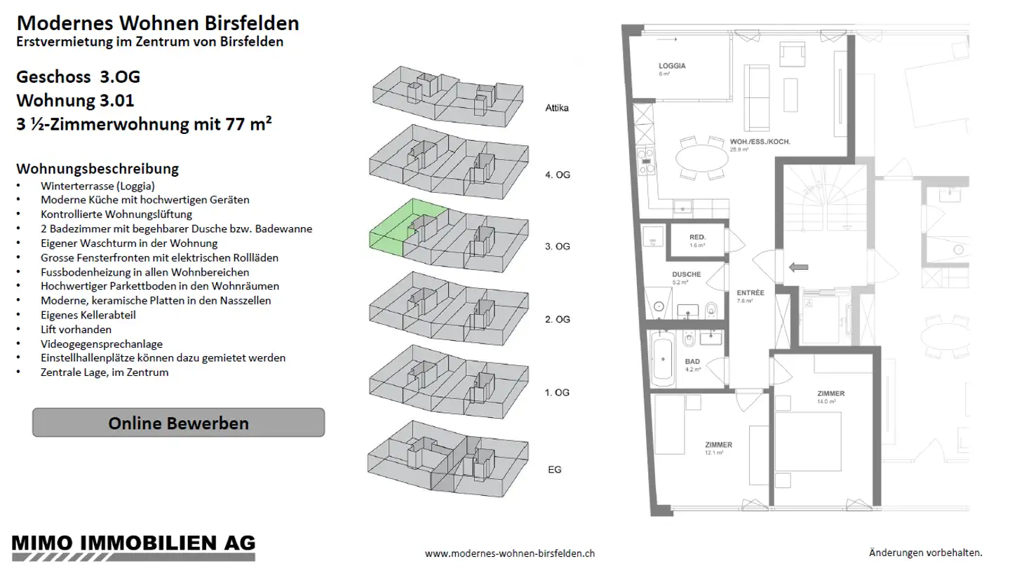 Apartment for rent - Hauptstrasse 82, 4127 Birsfelden - Photo 2