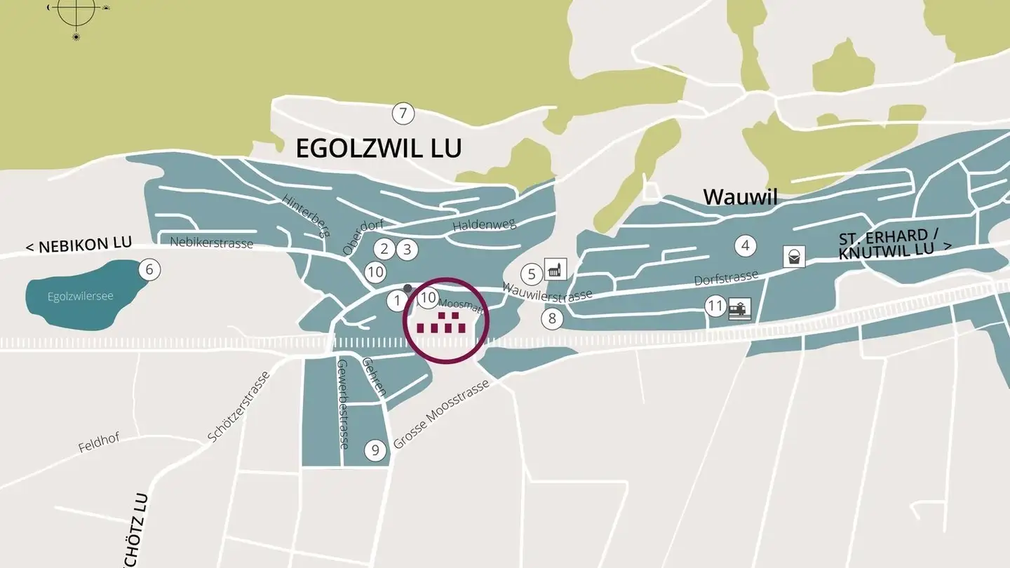 Tiefgaragenstellplatz mieten - Moosmatt 5, 6243 Egolzwil
