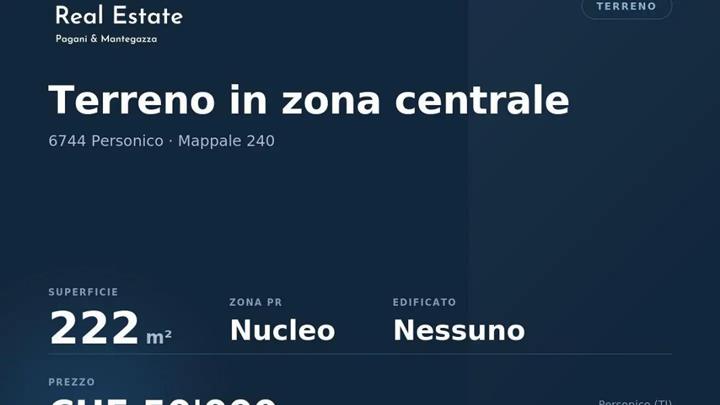 Constructible plot for sale - Via Rampiga 20, 6744 Personico