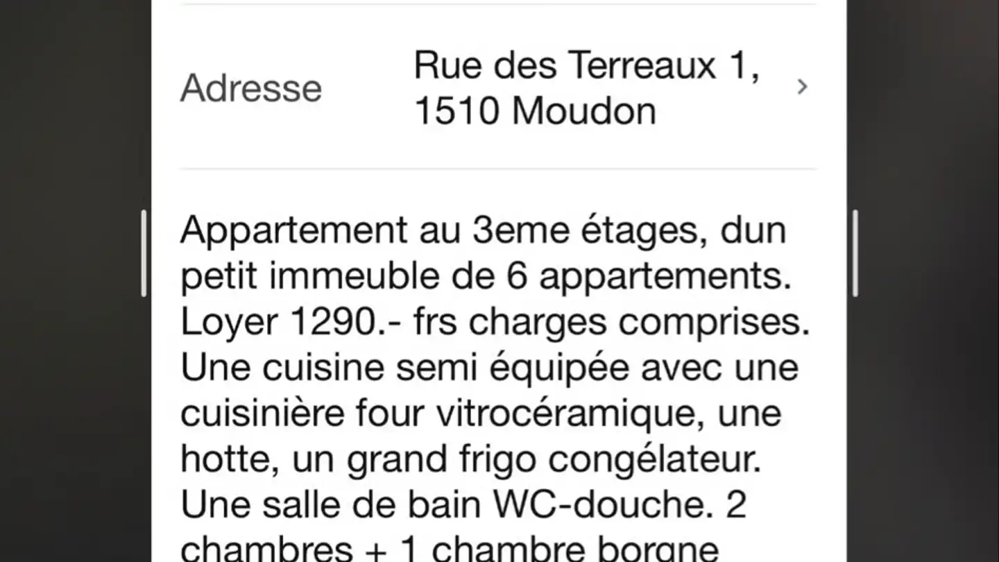 Appartamento in affitto - Rue Des Terreaux 1, 1510 Moudon