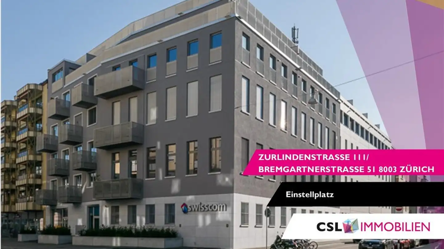 Underground parking space for rent - Zurlindenstrasse 111, 8003 Zürich