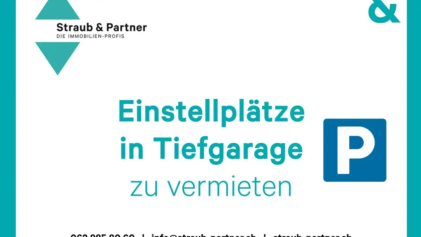 Underground parking space for rent - Unteräschstrasse 5a, 5103 Möriken AG