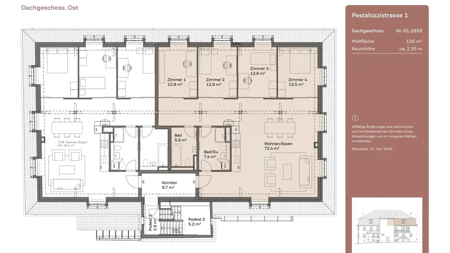 Wohnung mieten - Pestalozzistrasse 1, 8352 Elsau