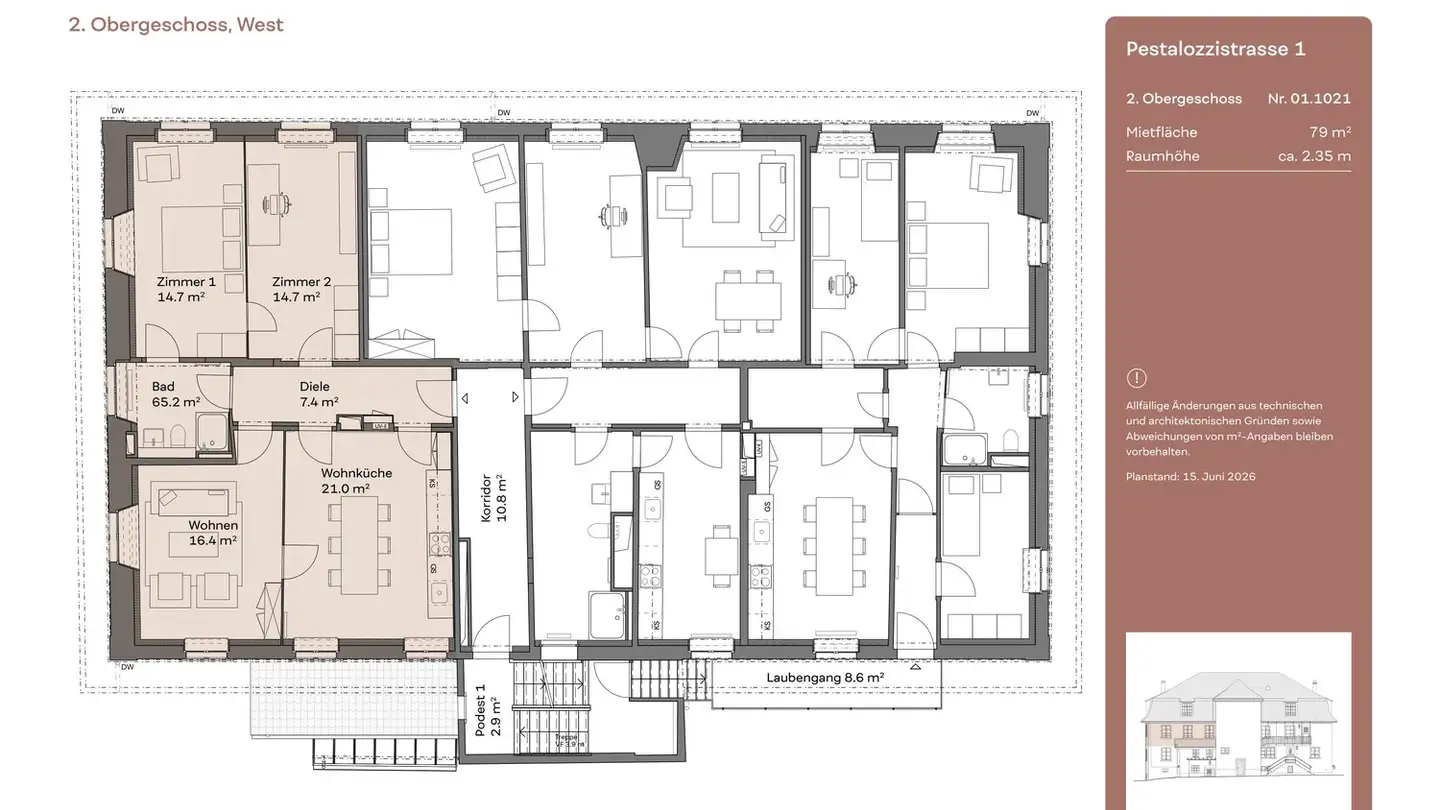 Wohnung mieten - Pestalozzistrasse 1, 8352 Elsau