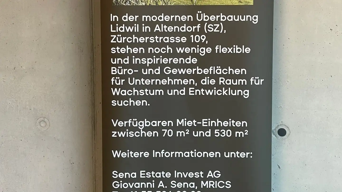 Spazio ufficio in affitto - Zürcherstrasse 109, 8852 Altendorf