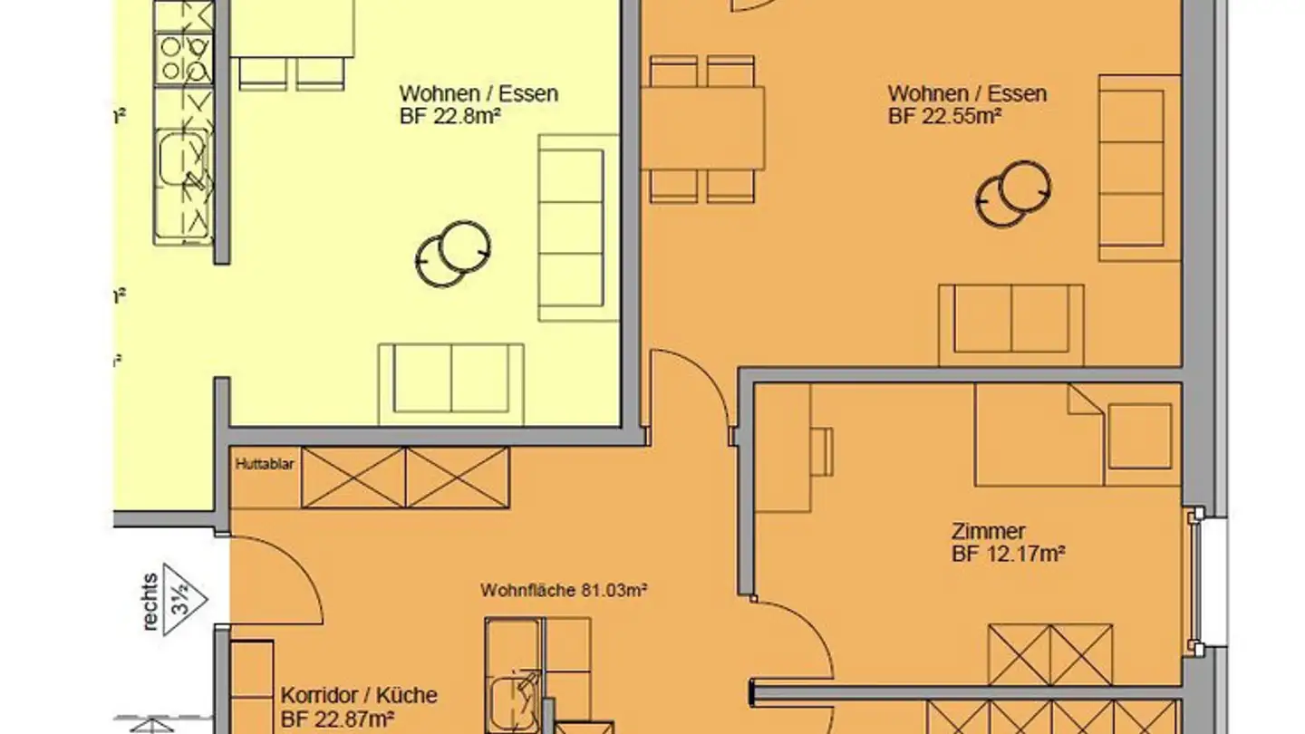 Wohnung mieten - Corneliaweg, 8965 Berikon