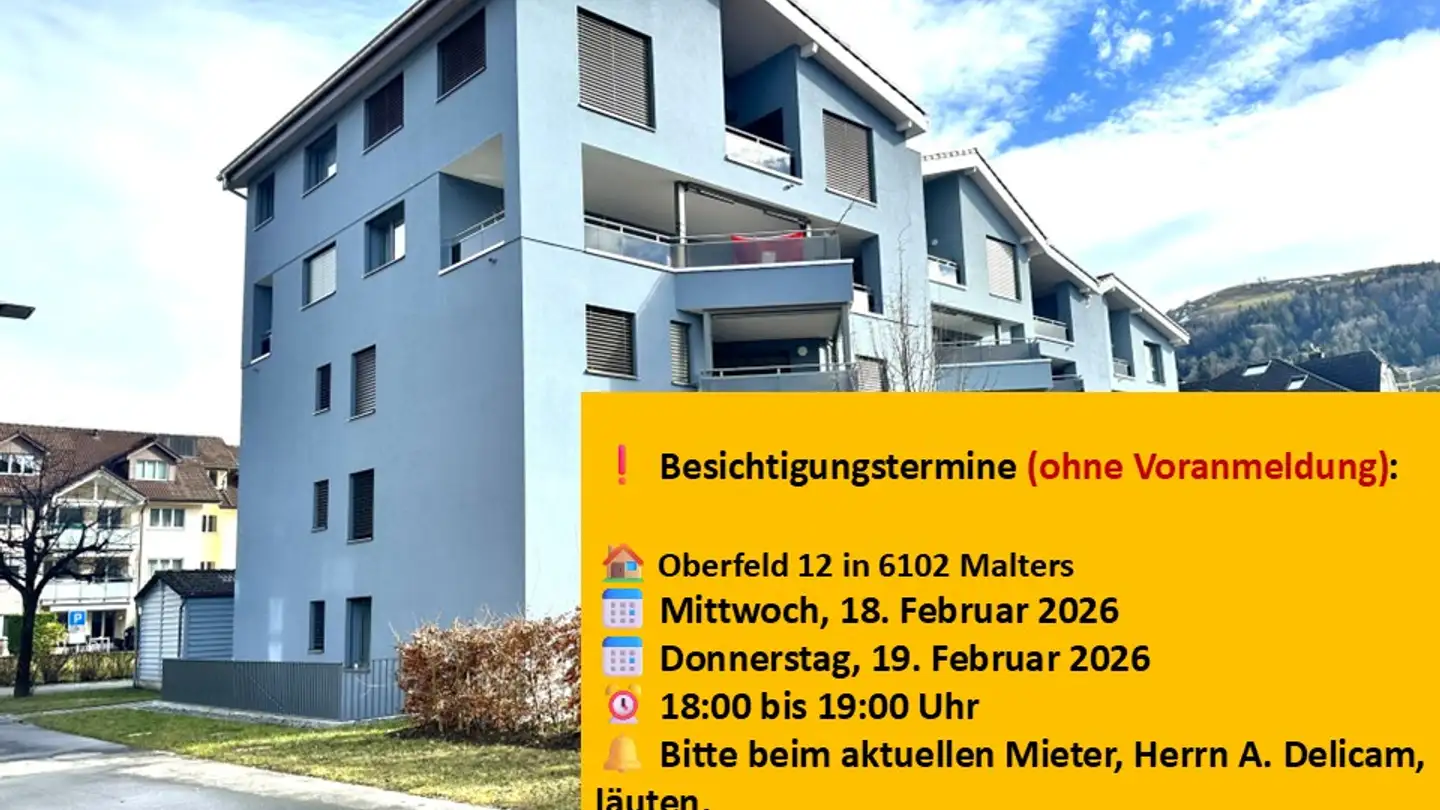 Wohnung mieten - Oberfeld 12, 6102 Malters