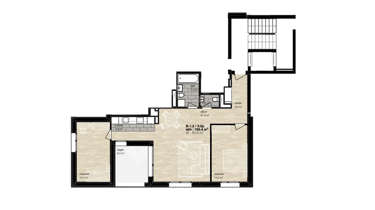 Wohnung mieten - Rue Du Vorgyr, 3963 Montana
