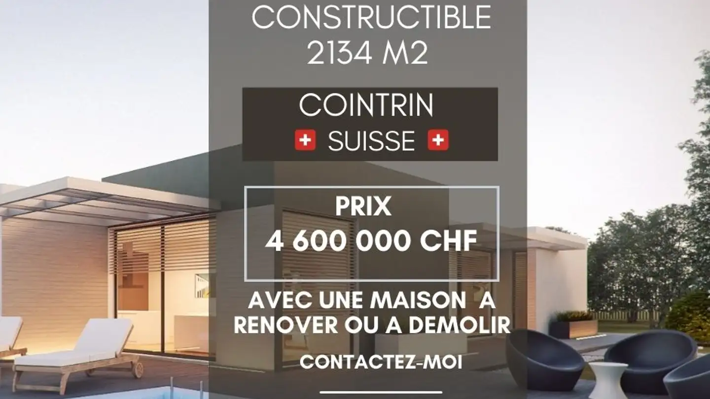 Terrain constructible à vendre - 1216 Cointrin