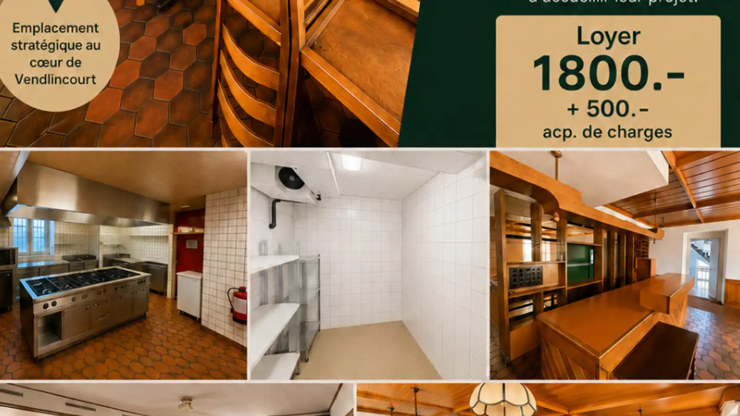 Restaurant for rent - Route de Bonfol 1, 2943 Vendlincourt