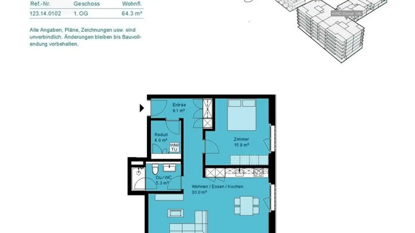 Appartamento in affitto - Kwc-Gasse 7b, 5726 Unterkulm - Foto 3