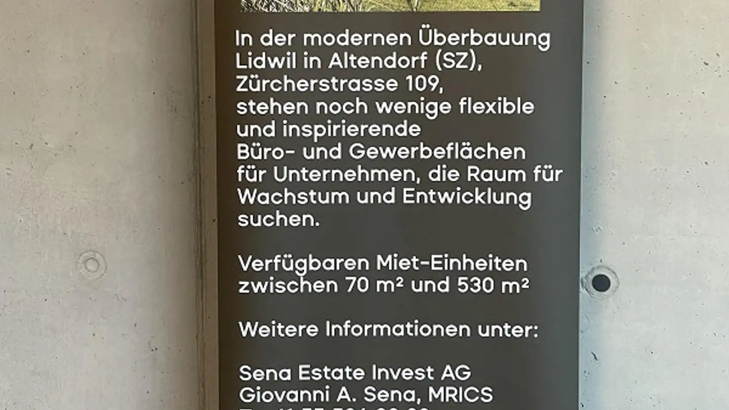 Bürofläche mieten - Zürcherstrasse 109, 8852 Altendorf